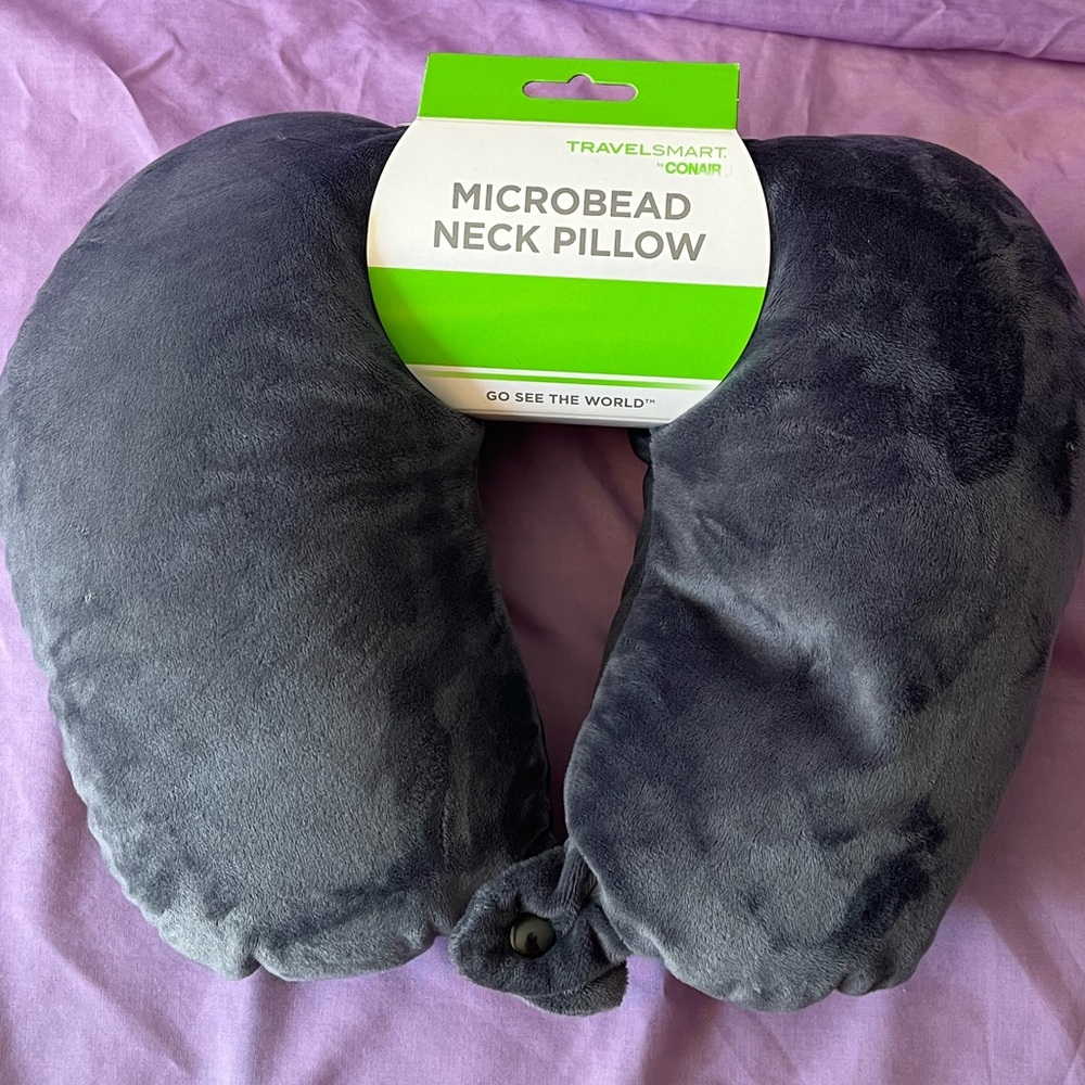 MICROBEAD NECK PILLOW- with easy carry button